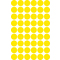 AVERY Zweckform Pastille de couleur, diamtre 12 mm, jaune