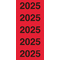 AVERY Zweckform Inhaltsschilder "2025", 60 x 26 mm, rot