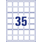 AVERY Zweckform Etiquette d'identification, 35 x 35mm, blanc