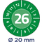 AVERY Zweckform Pastille calendrier, 2026, vinyle, vert