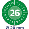AVERY Zweckform Pastille calendrier 2025 NoPeel, 20 mm, vert