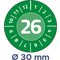 AVERY Zweckform Plaquette de contrle 2025,NoPeel,vert, 30mm