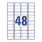AVERY Zweckform Etiquette universelle, 45,7 x 21,2 mm, blanc