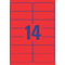 AVERY Zweckform Stick&Lift Etiquette, 99,1 x 38,1 mm, rouge