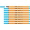 STABILO Feutre  pointe fine point 88, bleu fluo