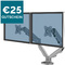 Fellowes Bras porte-crans double Eppa, argent