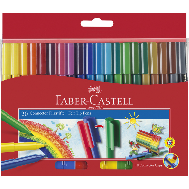 Faber Castell Stylo Feutre Connector Pen Etui De 20 155520 Bei Fr Officeb2b Ch Gunstig Kaufen