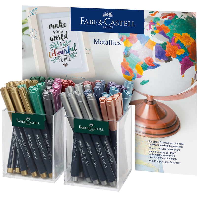 Marqueur metallics Faber Castell - Feutre couleurs métallique