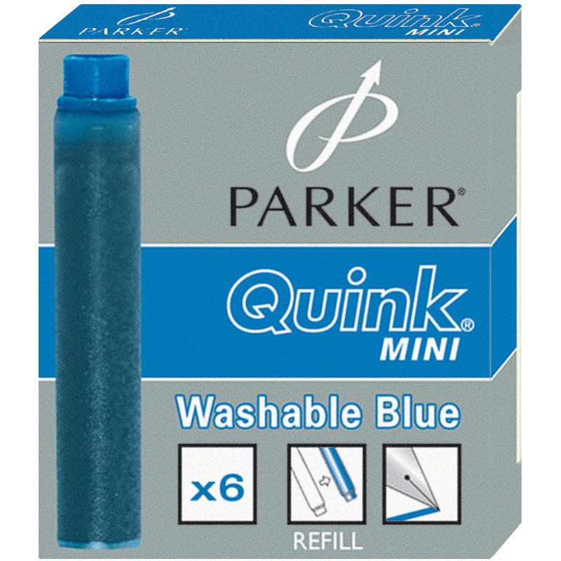 PARKER Cartouches d'encre Mini QUINK, bleu, effaçable