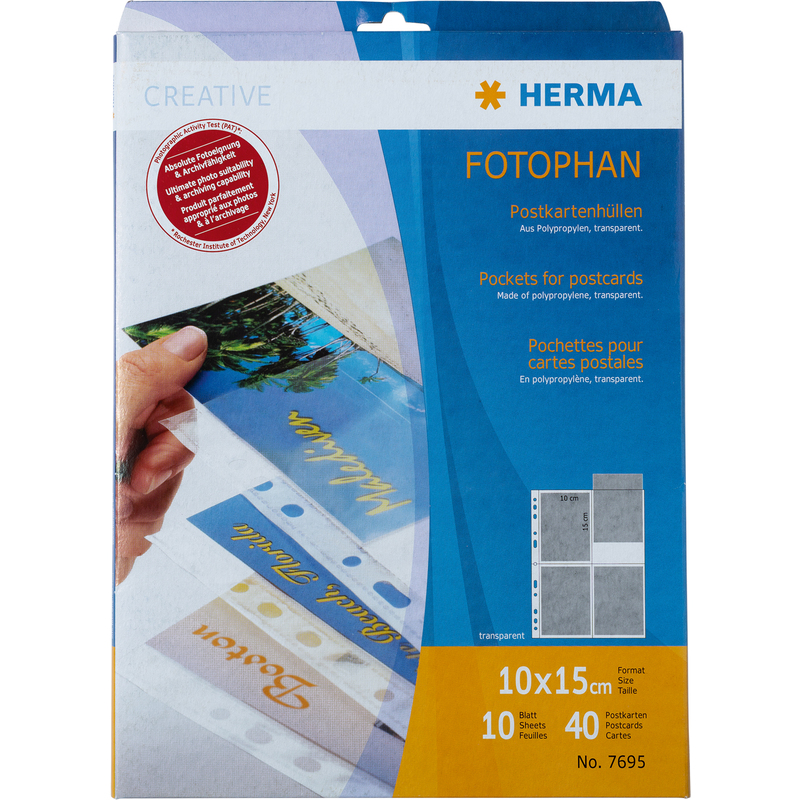 HERMA pochette pour carte postale, pour cartes 10 x 15 cm 7695 bei   günstig kaufen