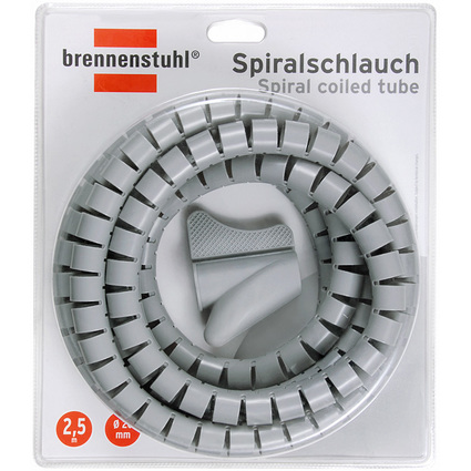 brennenstuhl Tuyau spiral pour cbles, longueur: 2,5 m,gris