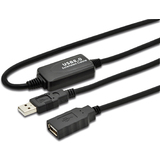 DIGITUS Cble de rallonge USB, mle-femelle, 10 m,USB-A mle