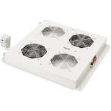 DIGITUS Unit de ventilation, 2 ventilateurs, gris clair