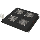 DIGITUS Unit de ventilation, 4 ventilateurs, noir