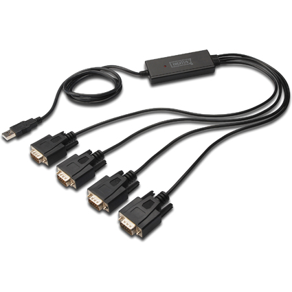 DIGITUS cble adaptateur USB 2.0 - 4 x RS232, 1 Mbps