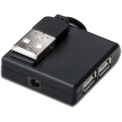 DIGITUS hub USB 2.0, 4 ports, noir