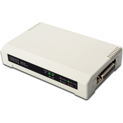 DIGITUS Serveur d'impression Fast Ethernet, 3 ports, blanc