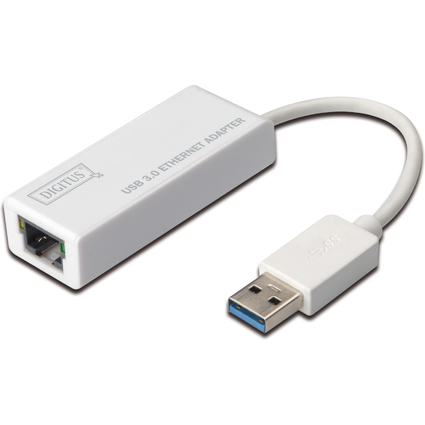 DIGITUS Adaptateur USB 3.0 vers Gigabit Ethernet, blanc