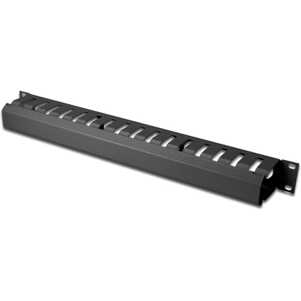 DIGITUS cage de gestion de câble, 1U, noir (RAL 9005)