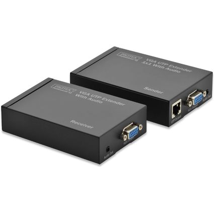 DIGITUS kit extenseur VGA-UTP via cat.5, porte: 300 m,