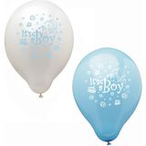 PAPSTAR ballons de baudruche "It's a Boy",assorti bleu/blanc