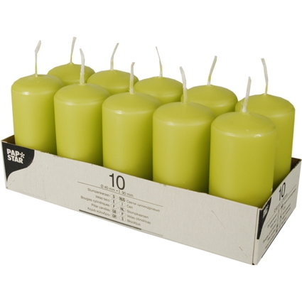 PAPSTAR Bougies cylindriques, diamtre: 40 mm, kiwi