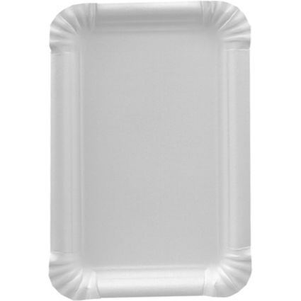 PAPSTAR Assiette en carton "pure" rectangulaire, blanc
