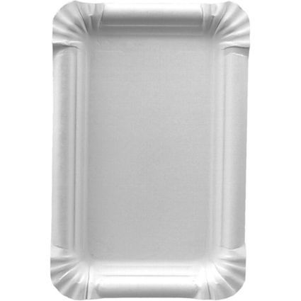 PAPSTAR Assiette en carton "pure" rectangulaire, blanc