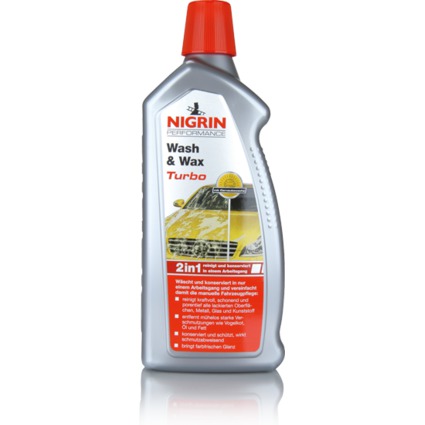NIGRIN Performance Wash & Wax Turbo Auto-Shampoo, 1 Liter