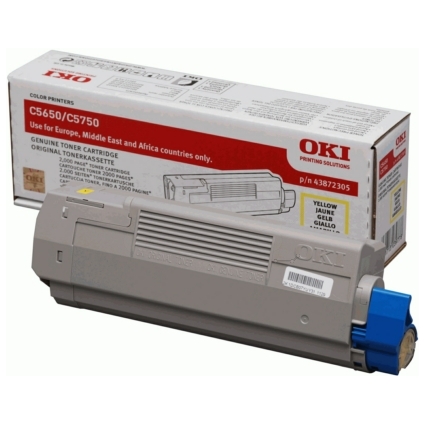 OKI Toner pour OKI C5650/C5650N/C5750/C5750N, jaune