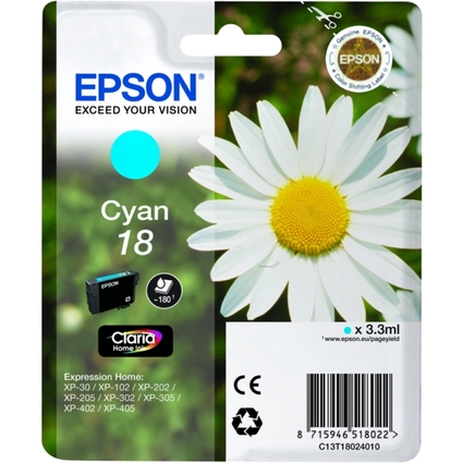 EPSON Encre T1802 pour EPSON Expression Home XP, cyan