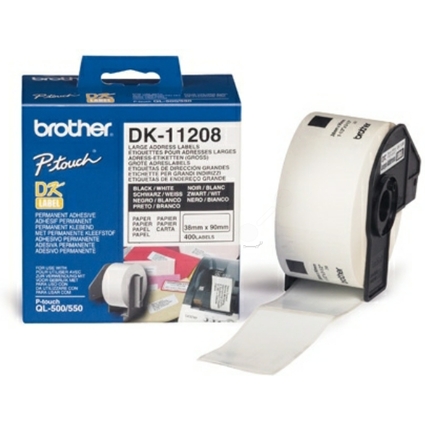 brother DK-11208 Etiquettes d'adresse, 38 x 90 mm