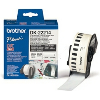 brother DK-22214 Etiquettes en continu papier, 12mm x 30,48m