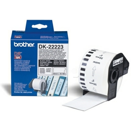 brother DK-22223 Etiquettes en continu Papier, 50mm x 30,48m