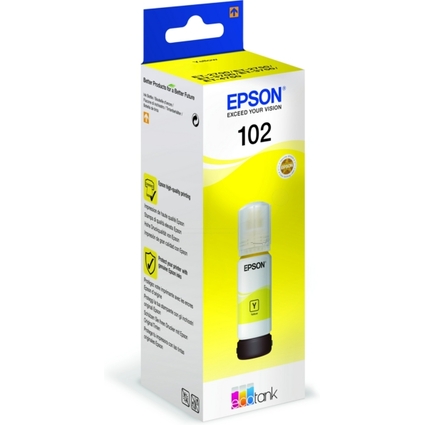 EPSON Encre 102 pour EPSON EcoTank, flacon, jaune