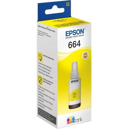 EPSON Encre T6644 pour EPSON EcoTank, flacon, jaune