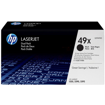 hp Toner pour hp LaserJet 1320/1320N, noir, pack double