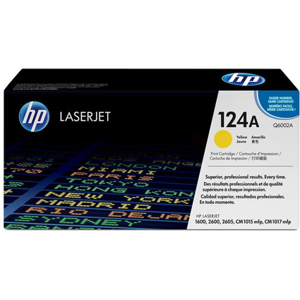 hp Toner hp 124A pour Color LaserJet 2600, jaune