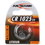 ANSMANN pile bouton en lithium CR1025, 3 Volt, blister d'1