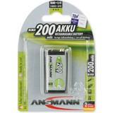 ANSMANN pile rechargeable nimh maxE, bloc E 9V, 200 mAh