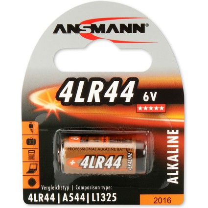 ANSMANN Pile alcaline 4LR44, 6 Volt, blister de 1