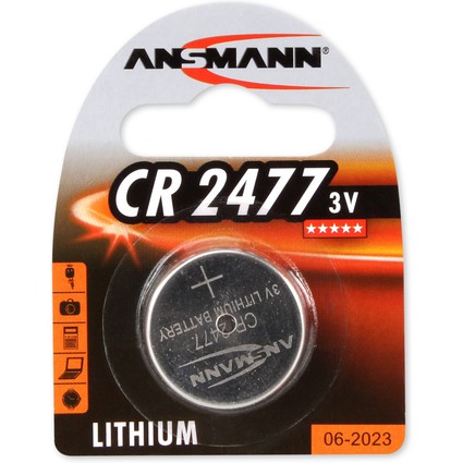 ANSMANN Pile bouton au lithium CR2477, 3 Volt, blister d'1