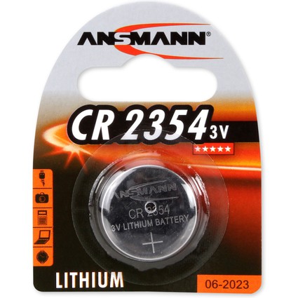 ANSMANN Pile bouton au lithium CR2354, 3 Volt, blister d'1