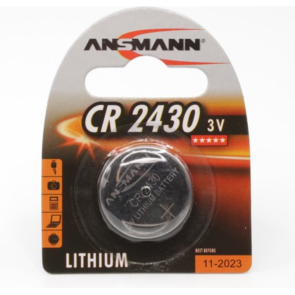 ANSMANN Pile bouton au lithium "CR2430", 3,0 Volt, blister