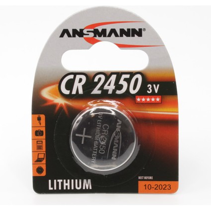 ANSMANN Pile bouton au lithium "CR2450", 3,0 Volt, blister