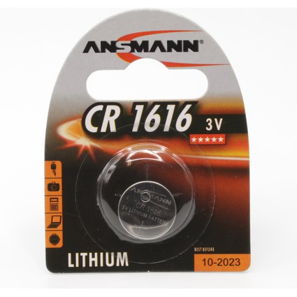ANSMANN Pile bouton au lithium "CR1616", 3,0 Volt, blister