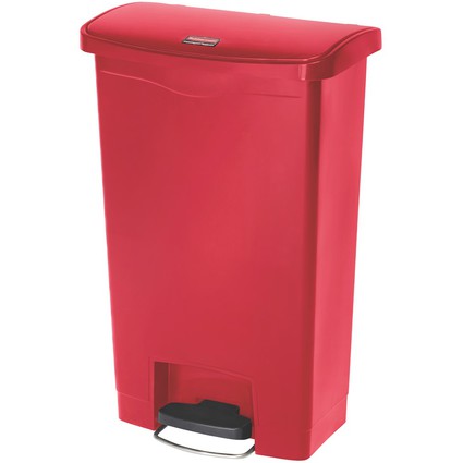 Rubbermaid Collecteur  pdale Slim Jim, 50 litres, rouge