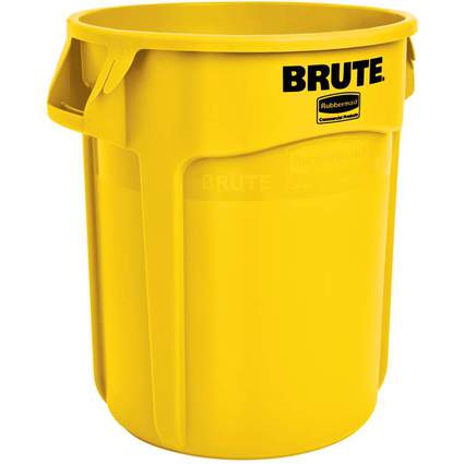 Rubbermaid Collecteur BRUTE 75,7 litres, en PP, jaune