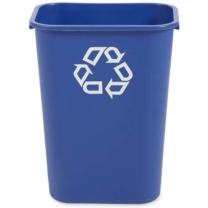 Rubbermaid Corbeille  papier, 39 litres, PE, bleu