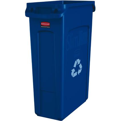 Rubbermaid Collecteur de dchets Slim Jim, 87 litres, bleu